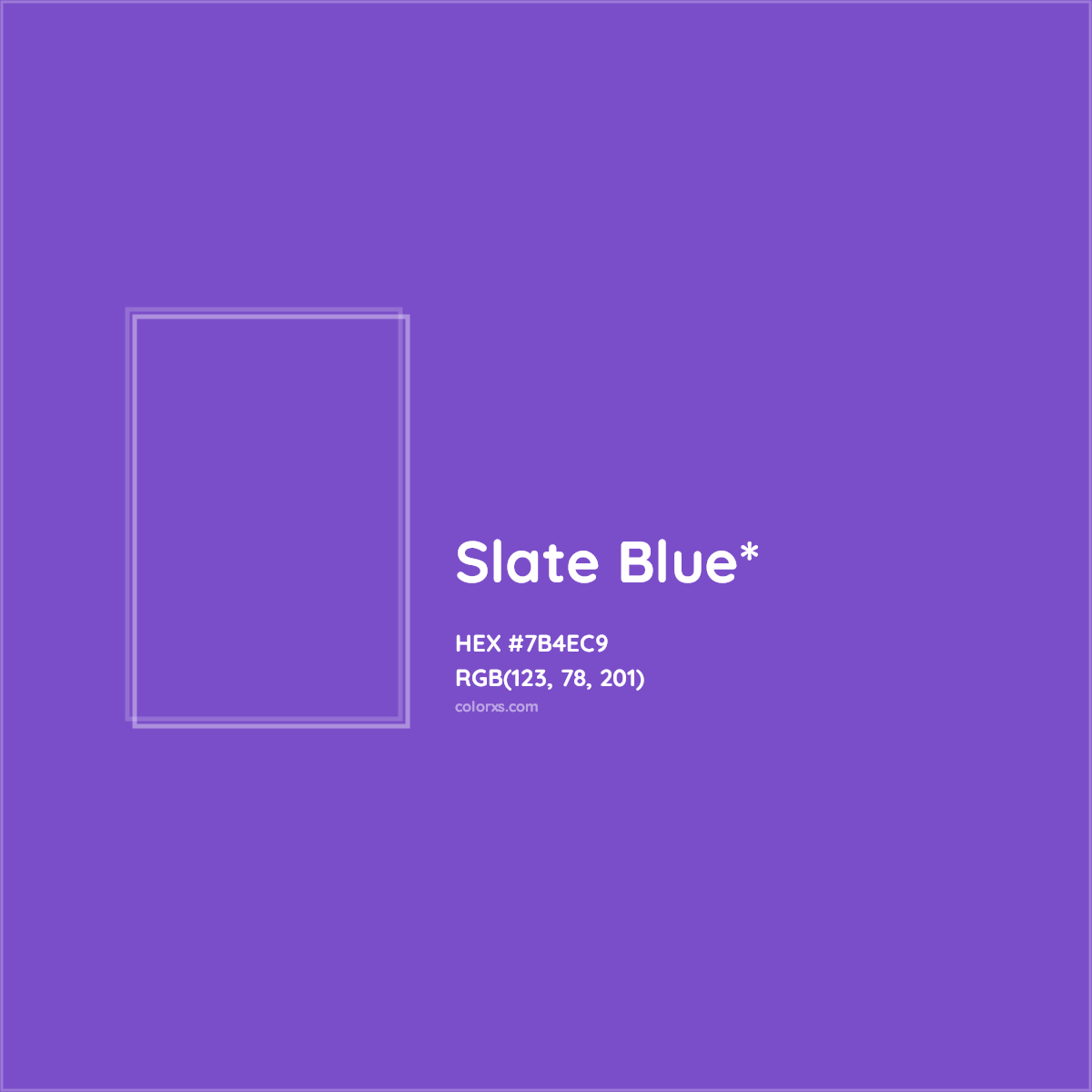 #7B4EC9 hex color. RGB, RYB, CMYK, HSL, HSV codes and color conversions. Matching color names, palettes, paints.