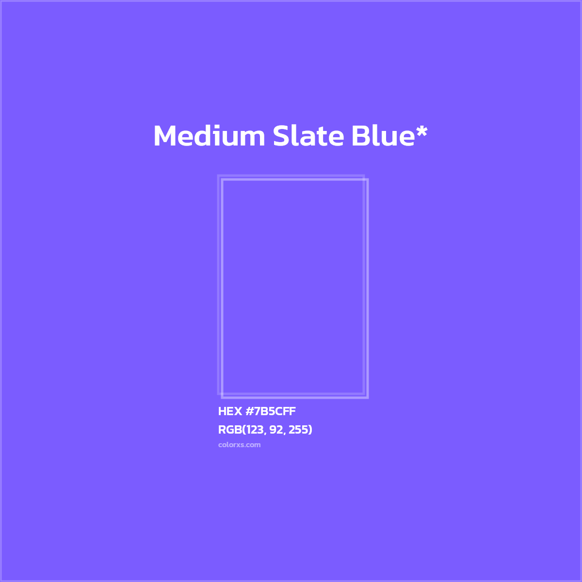 #7B5CFF hex color. RGB, RYB, CMYK, HSL, HSV codes and color conversions. Matching color names, palettes, paints.