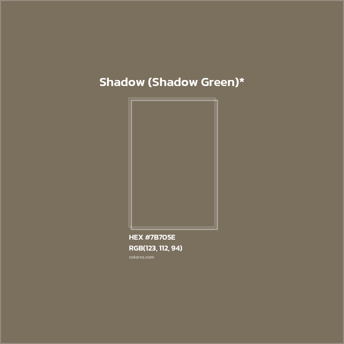 #7B705E hex color. RGB, RYB, CMYK, HSL, HSV codes and color conversions. Matching color names, palettes, paints.