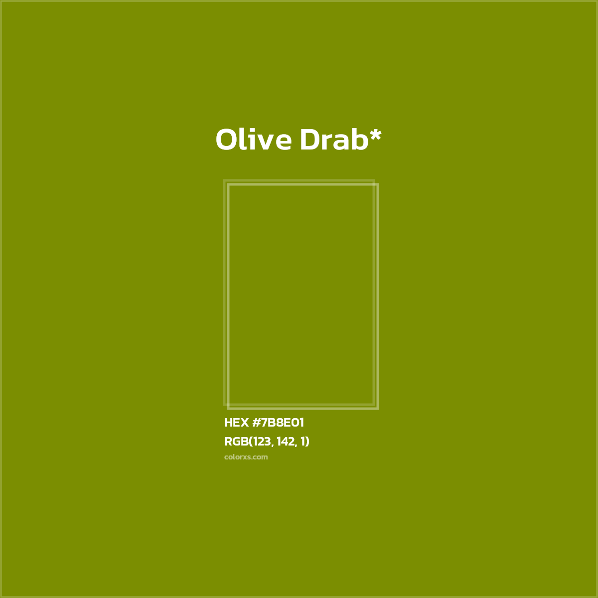 #7B8E01 hex color. RGB, RYB, CMYK, HSL, HSV codes and color conversions. Matching color names, palettes, paints.