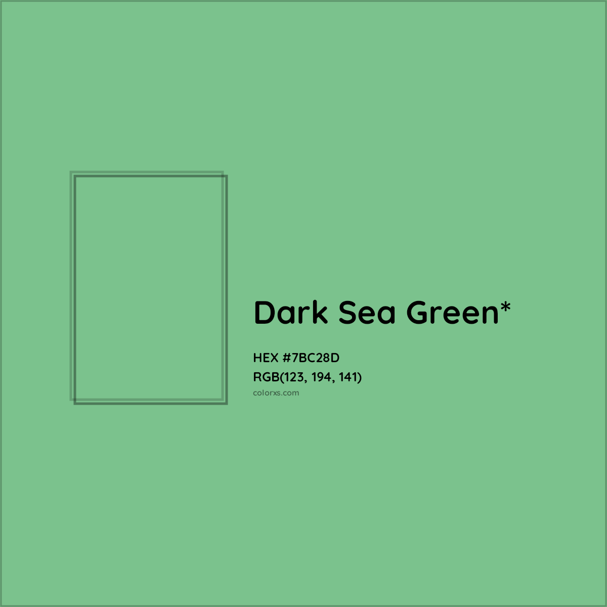 #7BC28D hex color. RGB, RYB, CMYK, HSL, HSV codes and color conversions. Matching color names, palettes, paints.