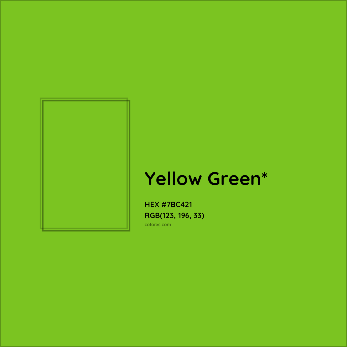 #7BC421 hex color. RGB, RYB, CMYK, HSL, HSV codes and color conversions. Matching color names, palettes, paints.