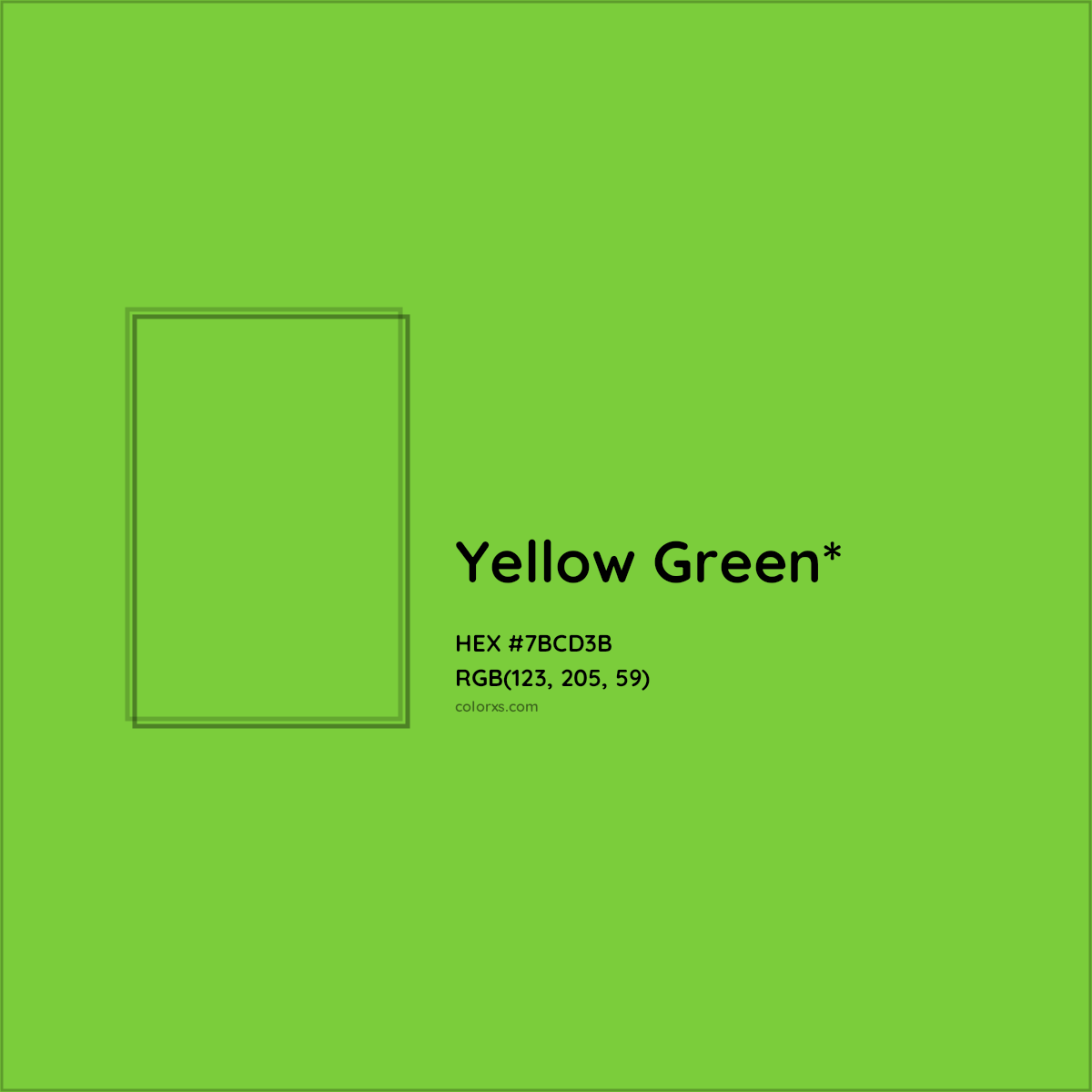 #7BCD3B hex color. RGB, RYB, CMYK, HSL, HSV codes and color conversions. Matching color names, palettes, paints.
