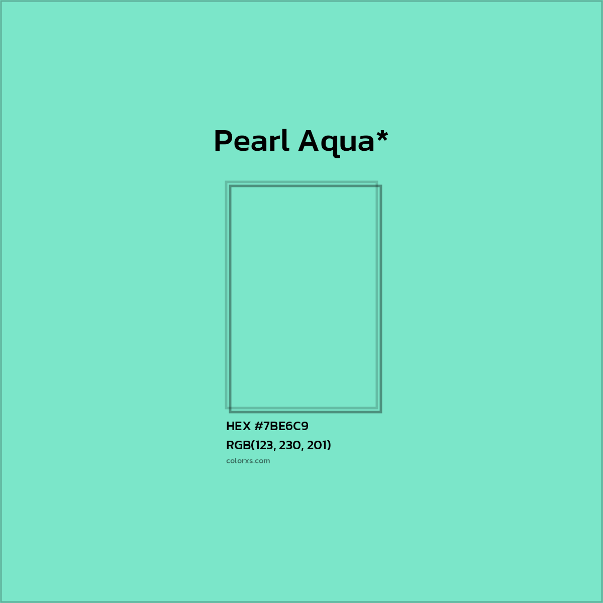 #7BE6C9 hex color. RGB, RYB, CMYK, HSL, HSV codes and color conversions. Matching color names, palettes, paints.