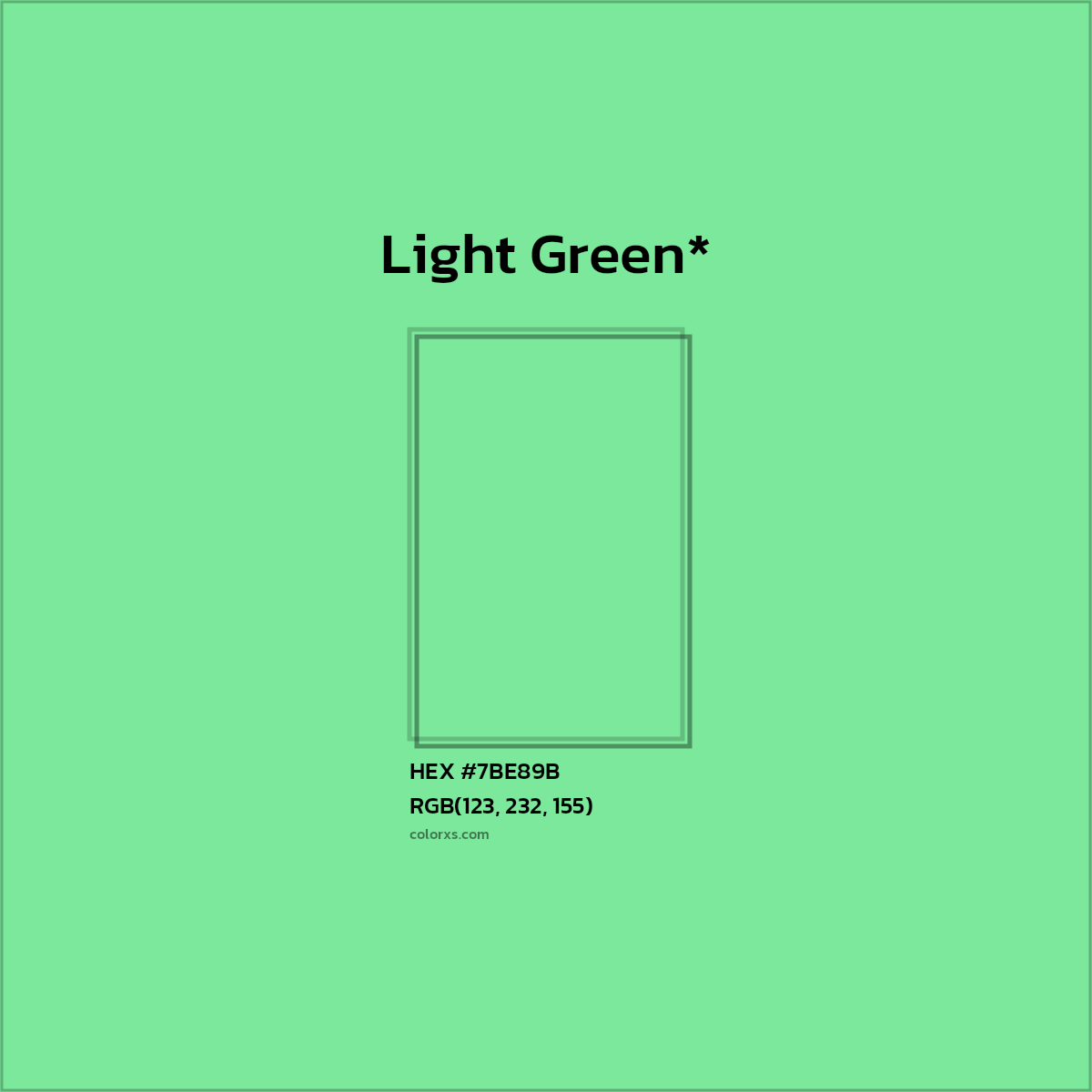 #7BE89B hex color. RGB, RYB, CMYK, HSL, HSV codes and color conversions. Matching color names, palettes, paints.