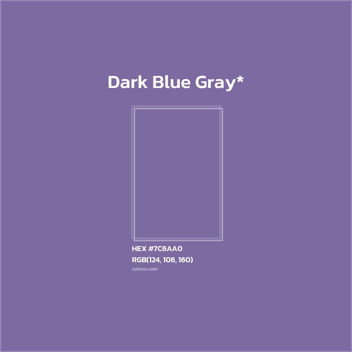 #7C6AA0 hex color. RGB, RYB, CMYK, HSL, HSV codes and color conversions. Matching color names, palettes, paints.