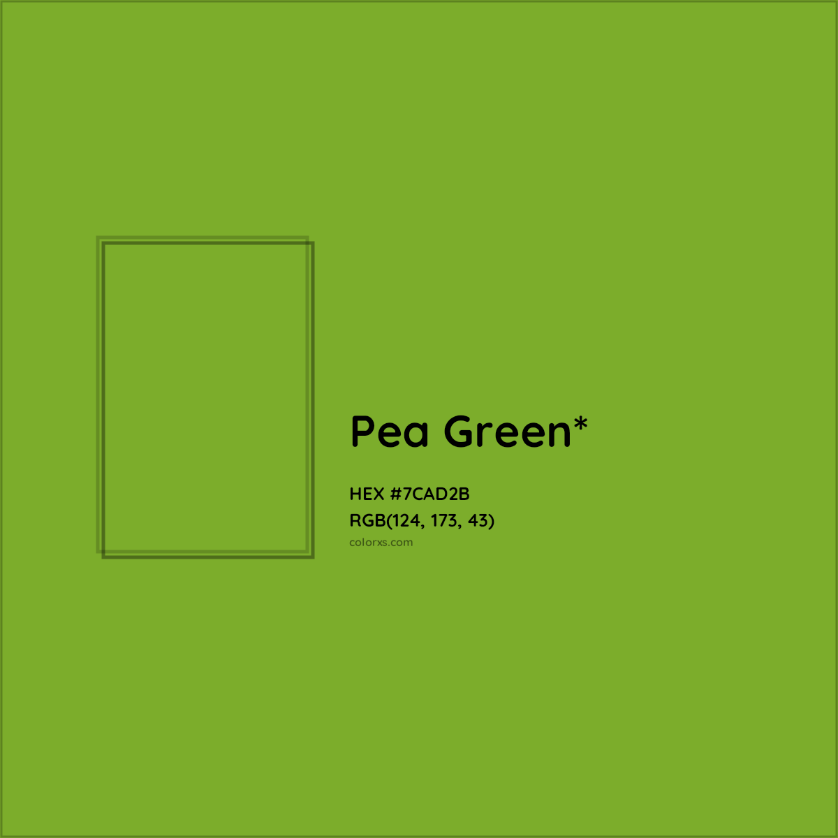 #7CAD2B hex color. RGB, RYB, CMYK, HSL, HSV codes and color conversions. Matching color names, palettes, paints.