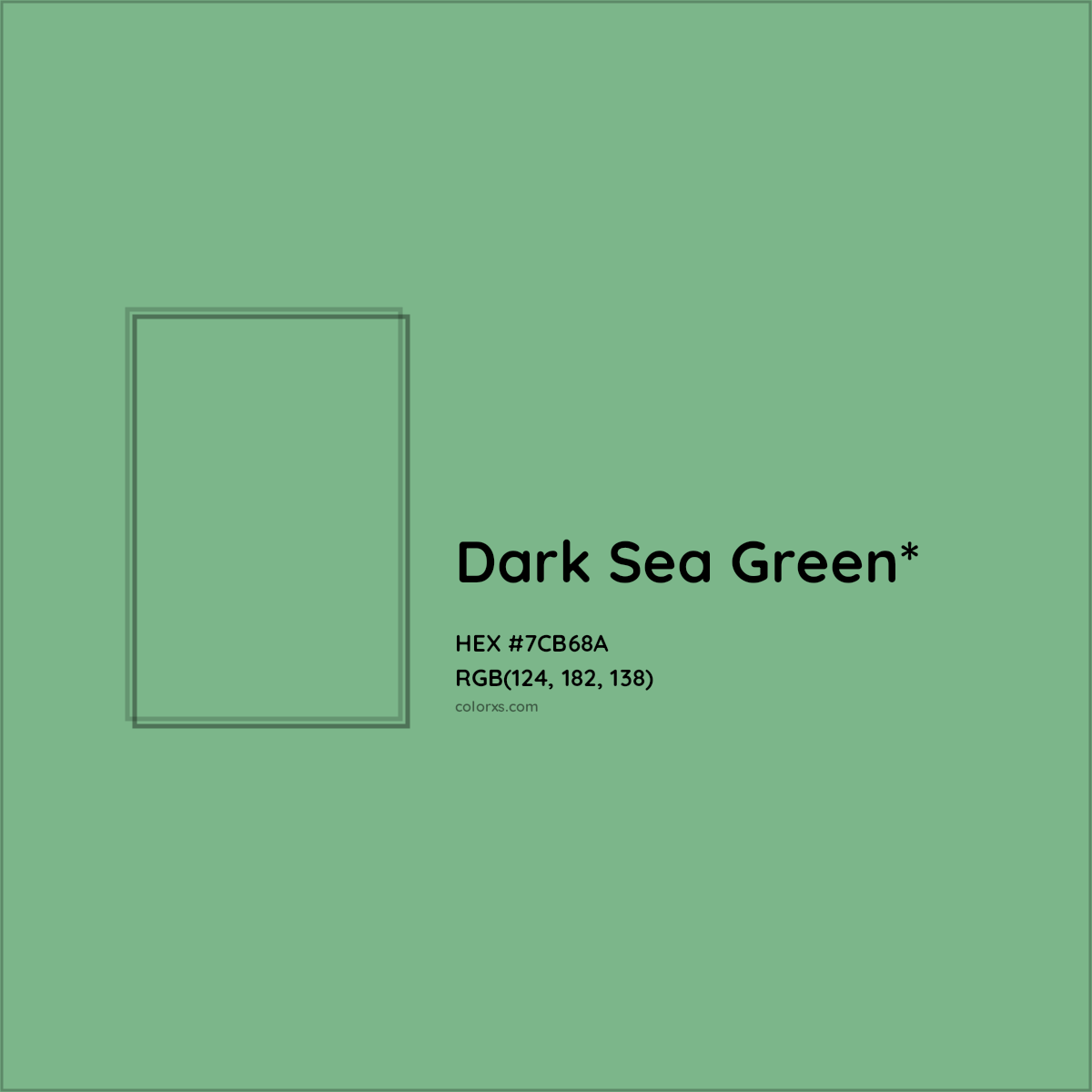 #7CB68A hex color. RGB, RYB, CMYK, HSL, HSV codes and color conversions. Matching color names, palettes, paints.