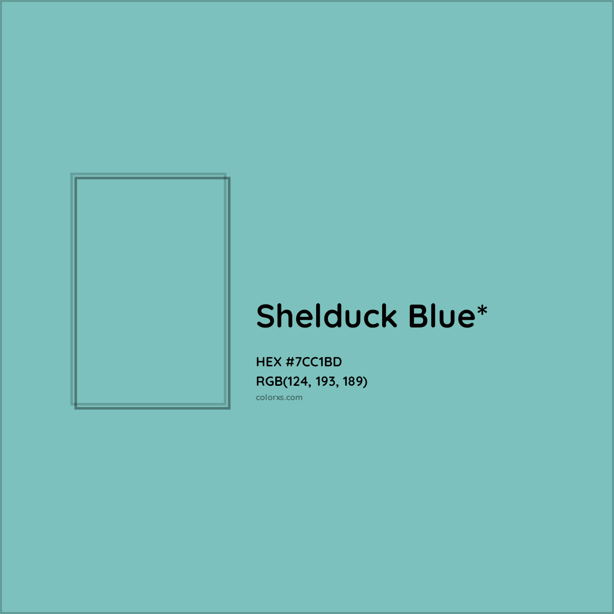 #7CC1BD hex color. RGB, RYB, CMYK, HSL, HSV codes and color conversions. Matching color names, palettes, paints.
