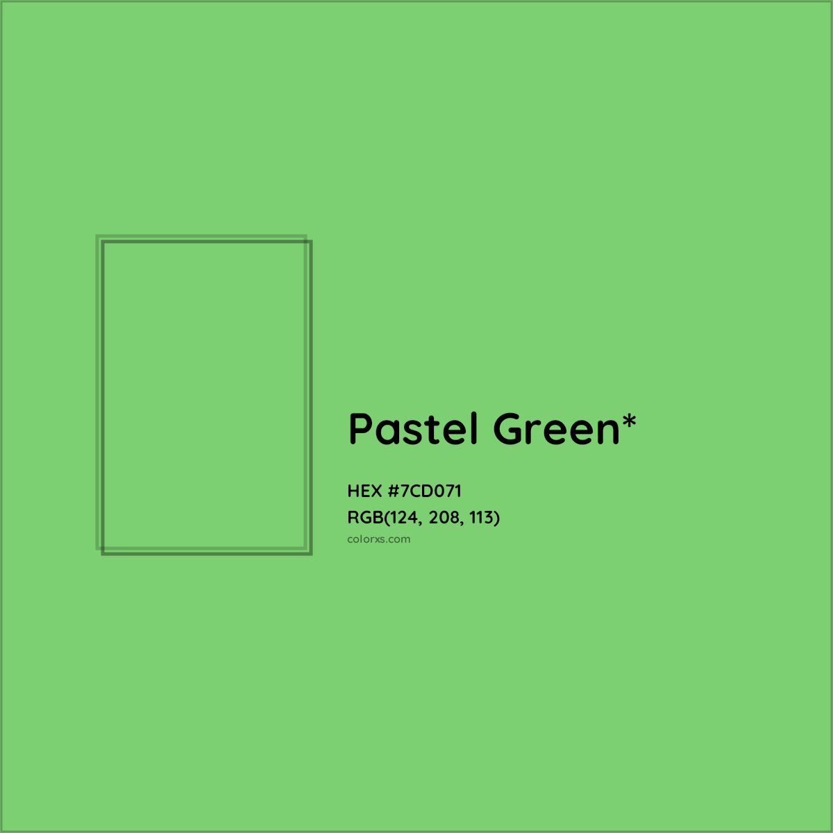 #7CD071 hex color. RGB, RYB, CMYK, HSL, HSV codes and color conversions. Matching color names, palettes, paints.