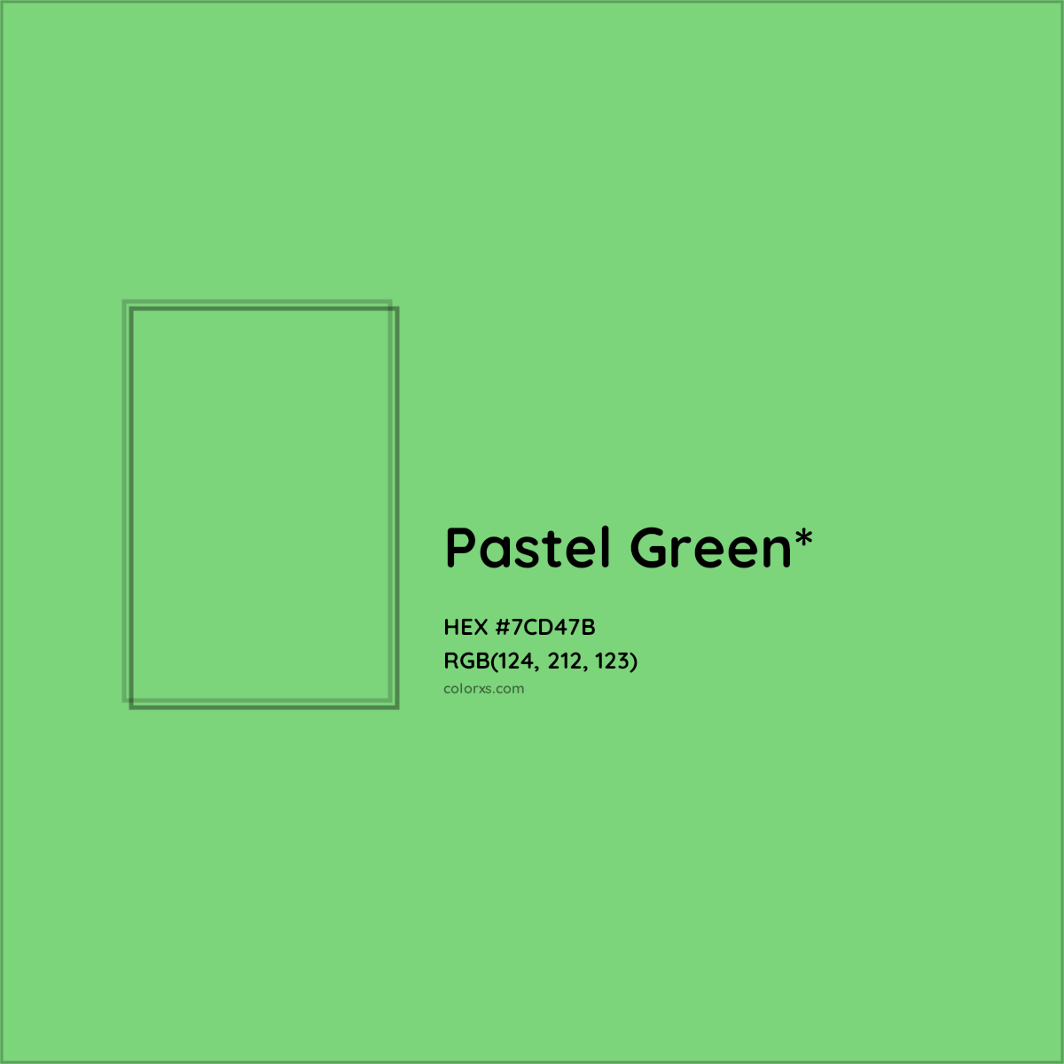 #7CD47B hex color. RGB, RYB, CMYK, HSL, HSV codes and color conversions. Matching color names, palettes, paints.