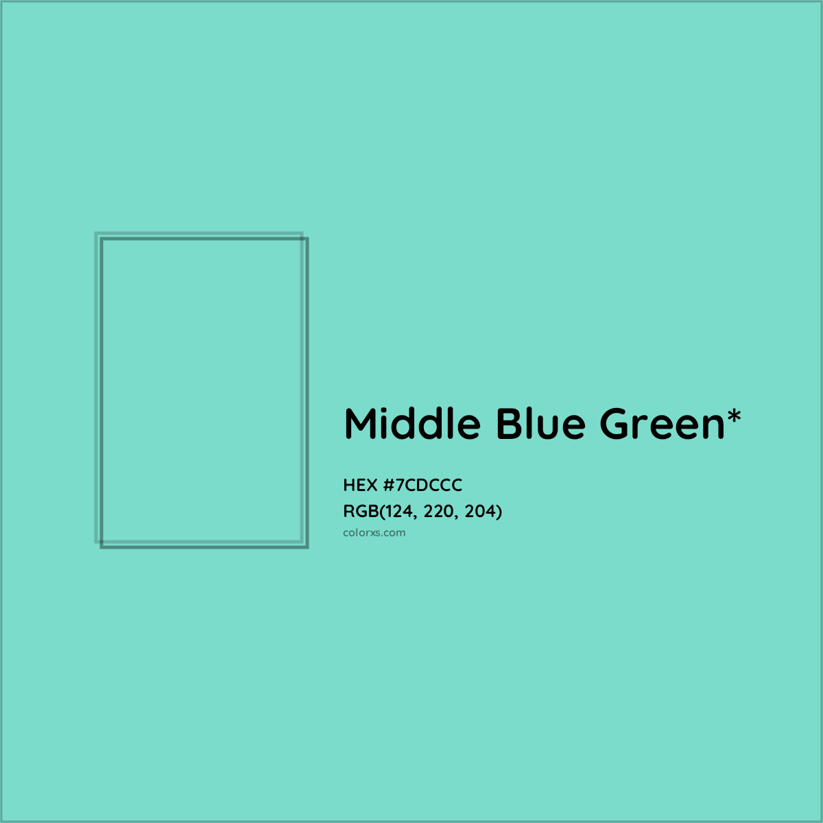 #7CDCCC hex color. RGB, RYB, CMYK, HSL, HSV codes and color conversions. Matching color names, palettes, paints.