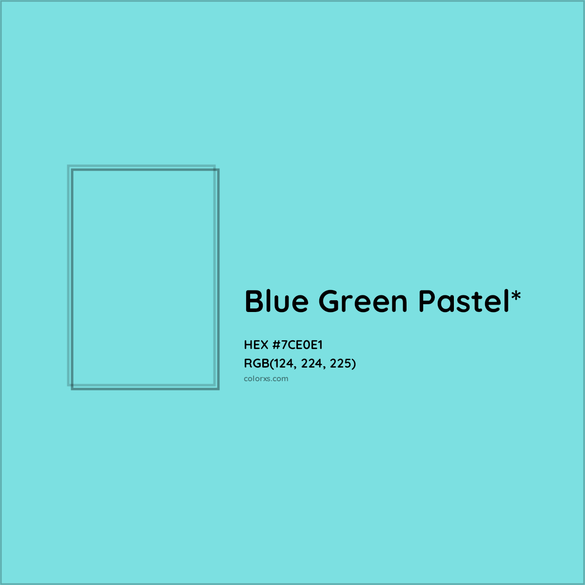 #7CE0E1 hex color. RGB, RYB, CMYK, HSL, HSV codes and color conversions. Matching color names, palettes, paints.
