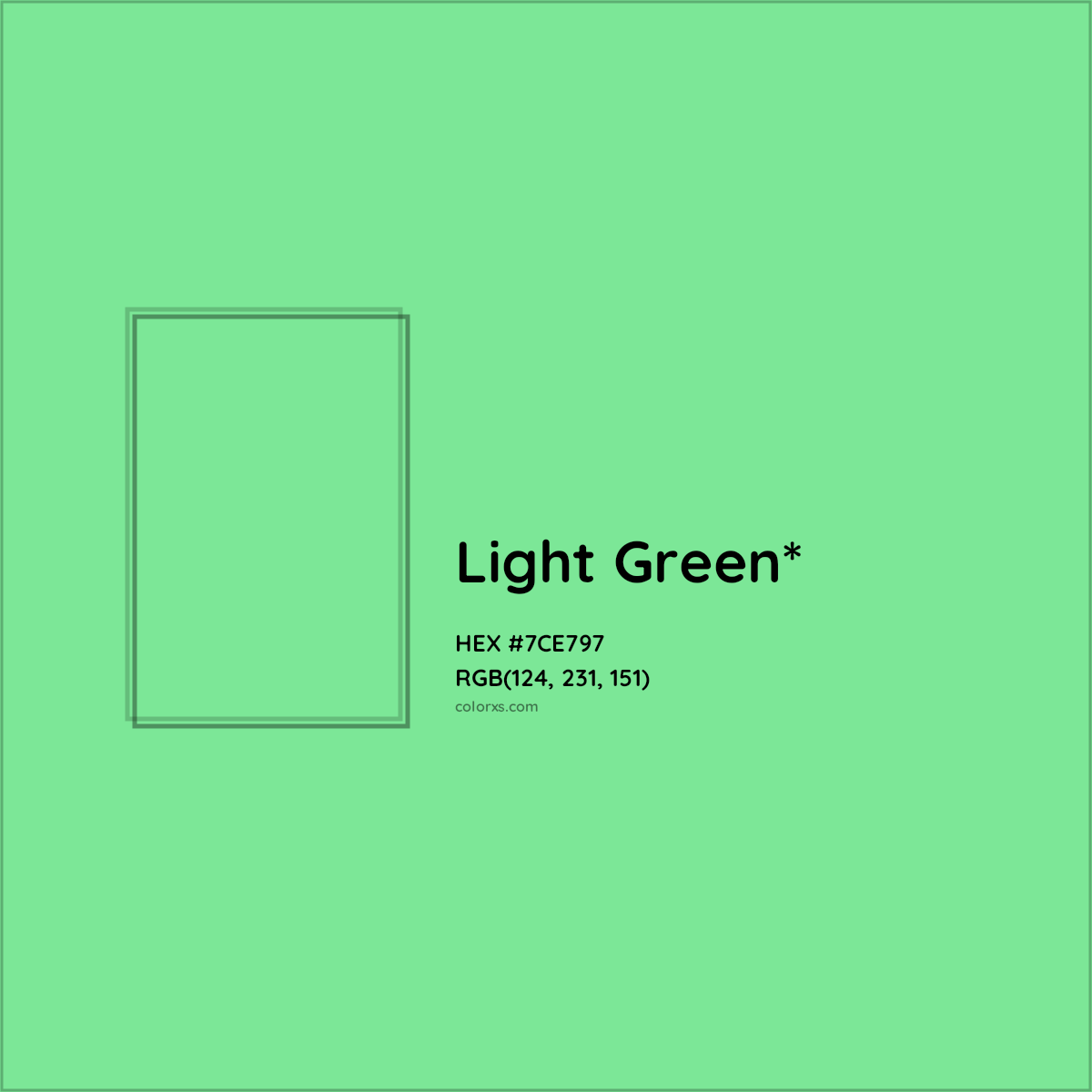 #7CE797 hex color. RGB, RYB, CMYK, HSL, HSV codes and color conversions. Matching color names, palettes, paints.