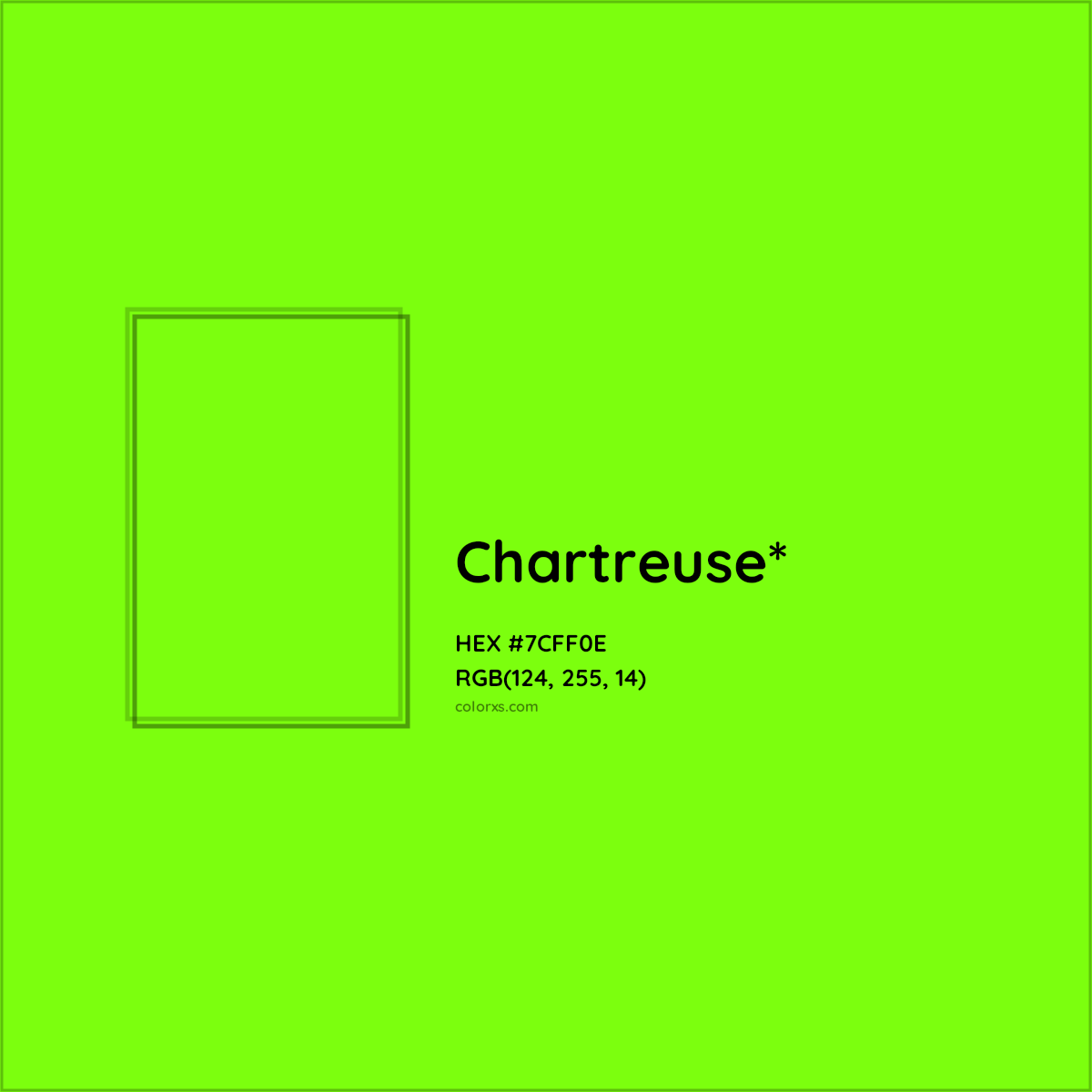 #7CFF0E hex color. RGB, RYB, CMYK, HSL, HSV codes and color conversions. Matching color names, palettes, paints.