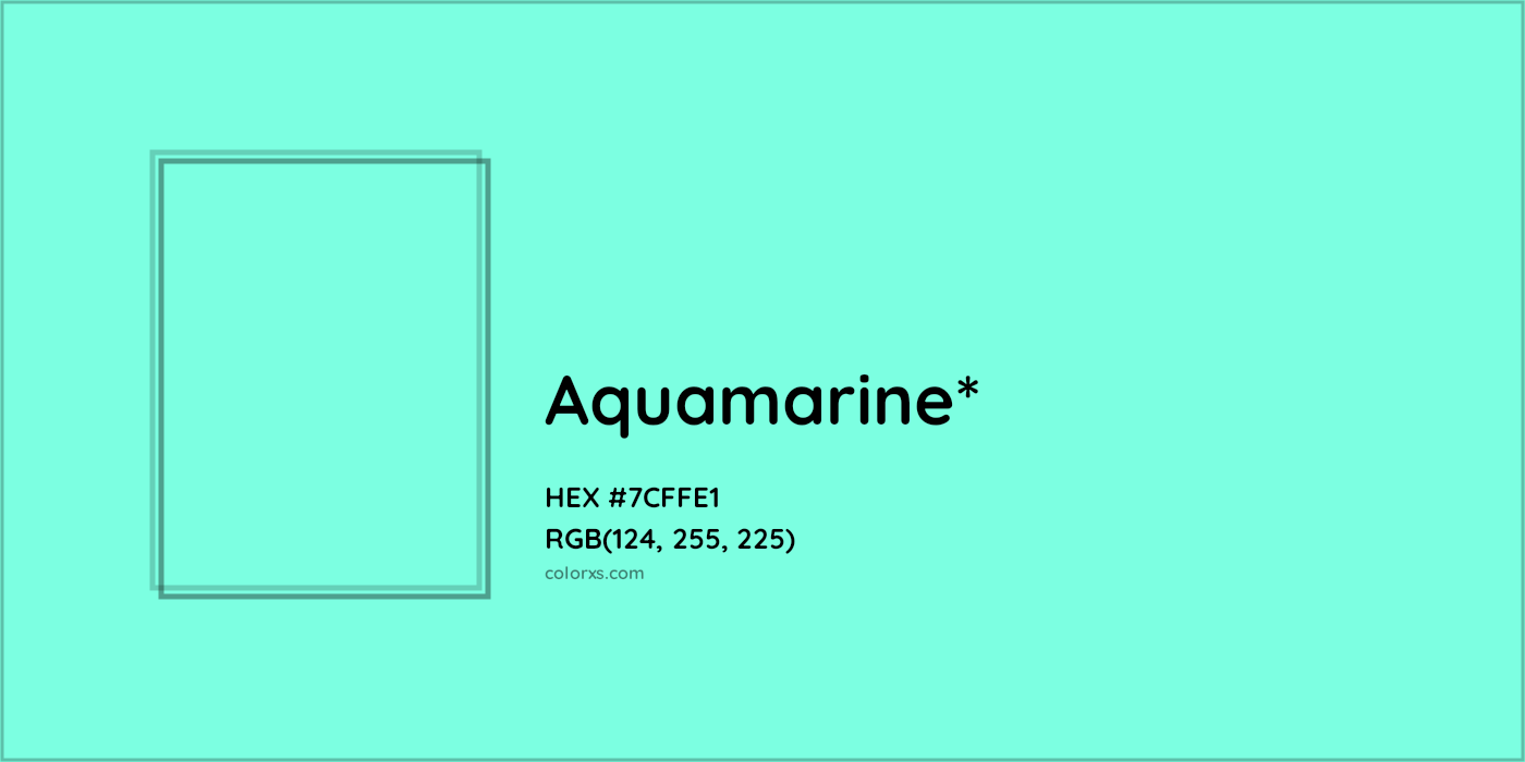 #7CFFE1 hex color. RGB, RYB, CMYK, HSL, HSV codes and color conversions. Matching color names, palettes, paints.