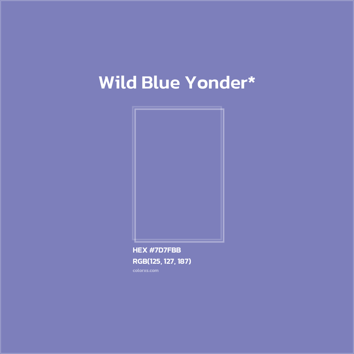 #7D7FBB hex color. RGB, RYB, CMYK, HSL, HSV codes and color conversions. Matching color names, palettes, paints.