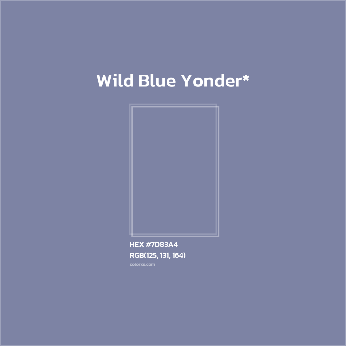 #7D83A4 hex color. RGB, RYB, CMYK, HSL, HSV codes and color conversions. Matching color names, palettes, paints.