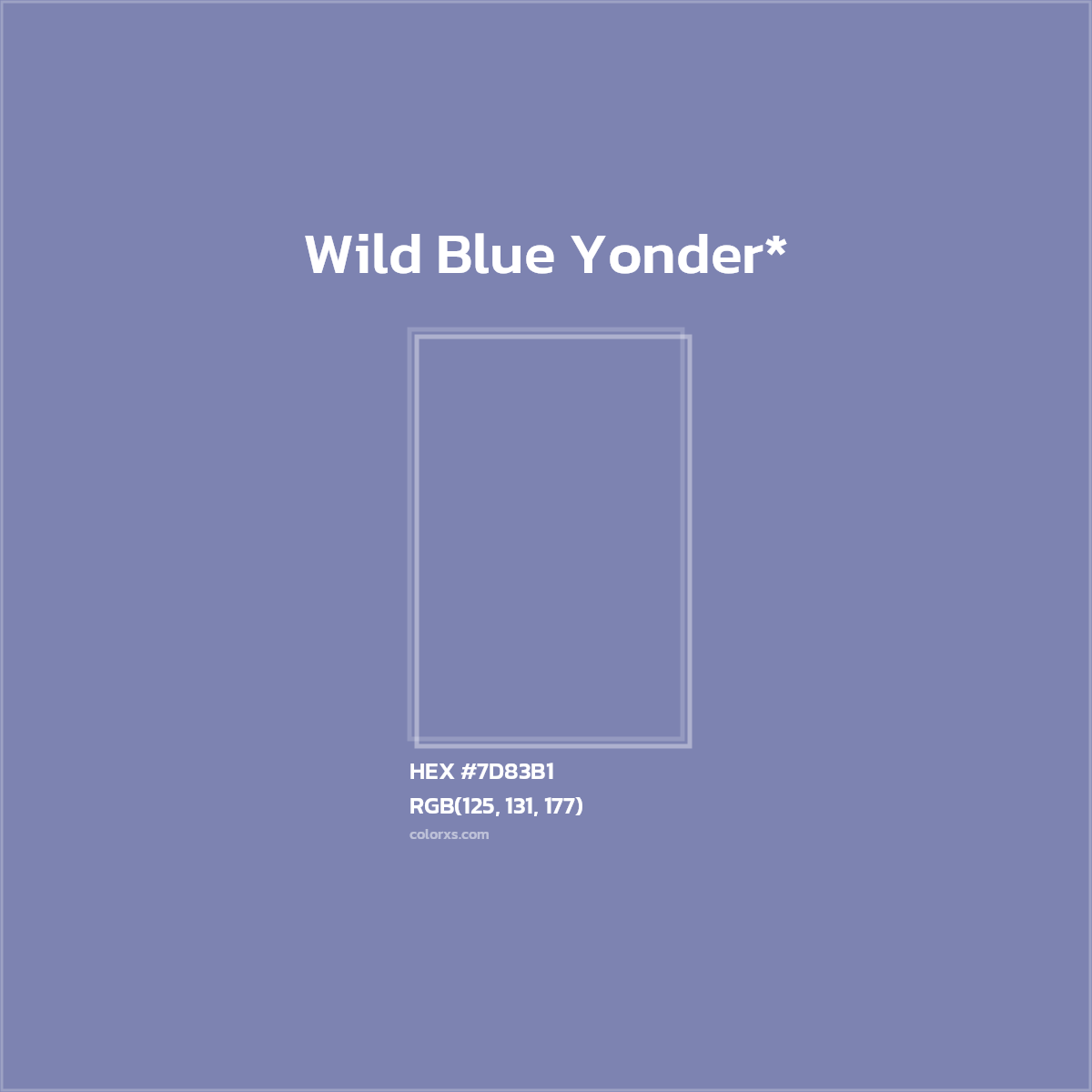 #7D83B1 hex color. RGB, RYB, CMYK, HSL, HSV codes and color conversions. Matching color names, palettes, paints.