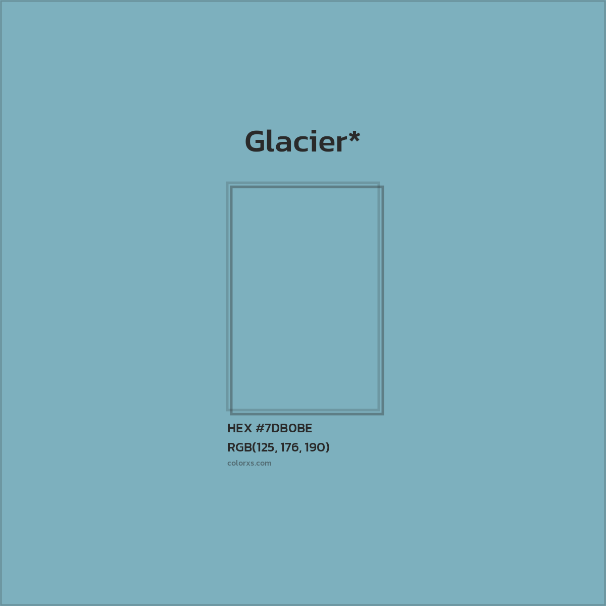 #7DB0BE hex color. RGB, RYB, CMYK, HSL, HSV codes and color conversions. Matching color names, palettes, paints.