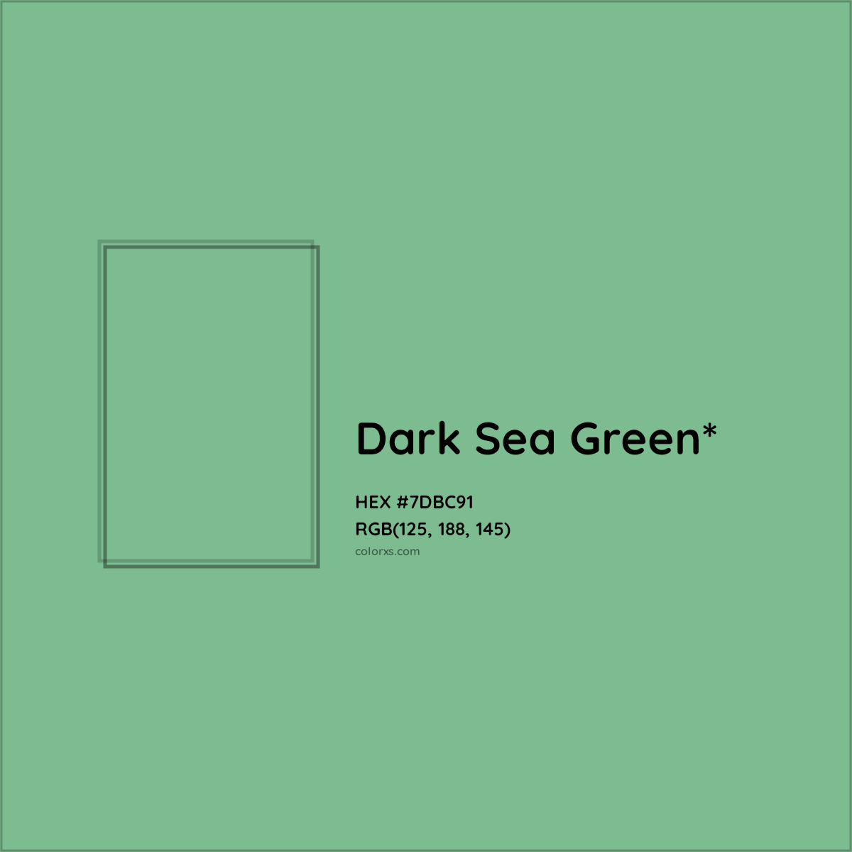 #7DBC91 hex color. RGB, RYB, CMYK, HSL, HSV codes and color conversions. Matching color names, palettes, paints.
