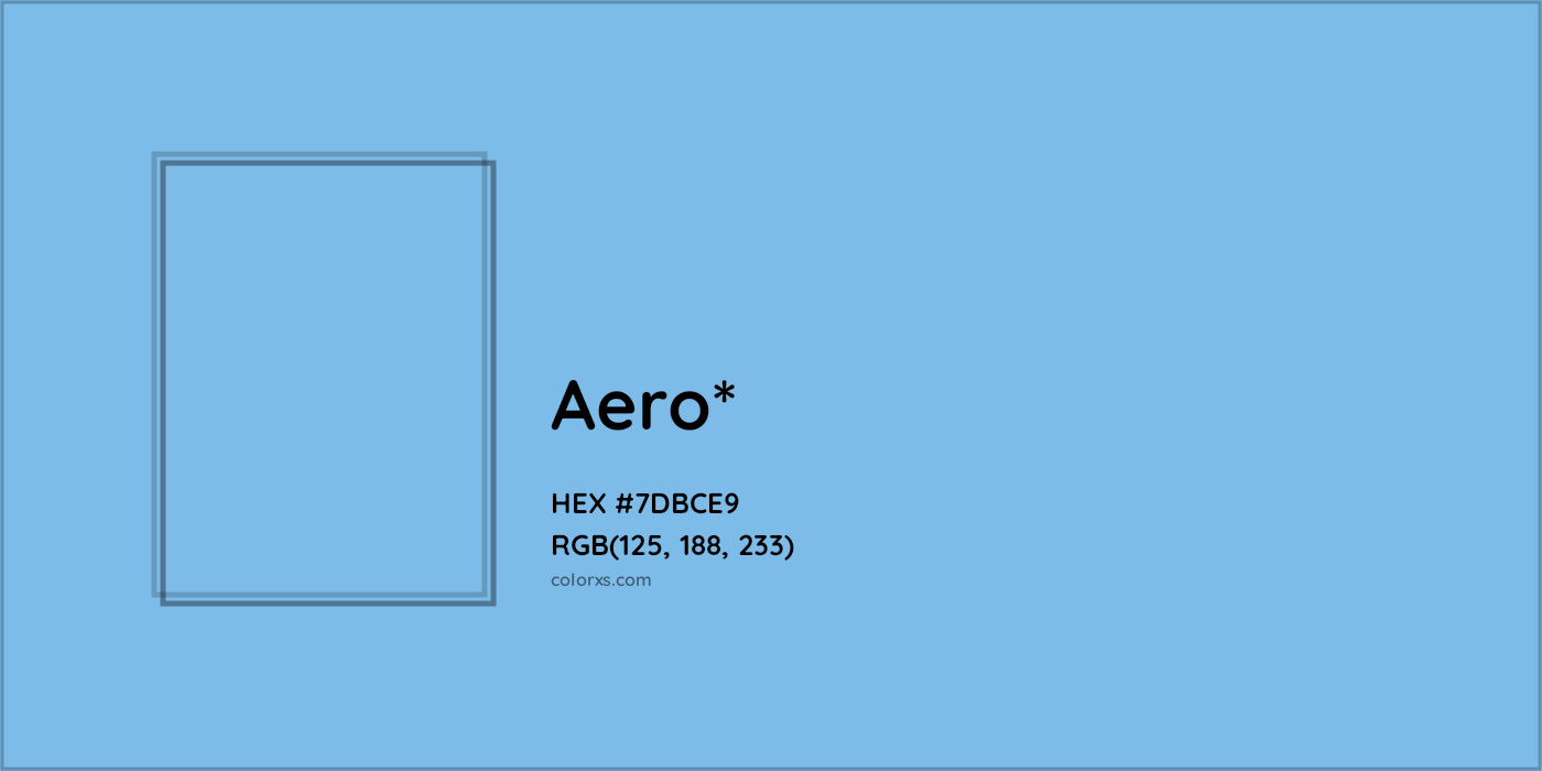 #7DBCE9 hex color. RGB, RYB, CMYK, HSL, HSV codes and color conversions. Matching color names, palettes, paints.