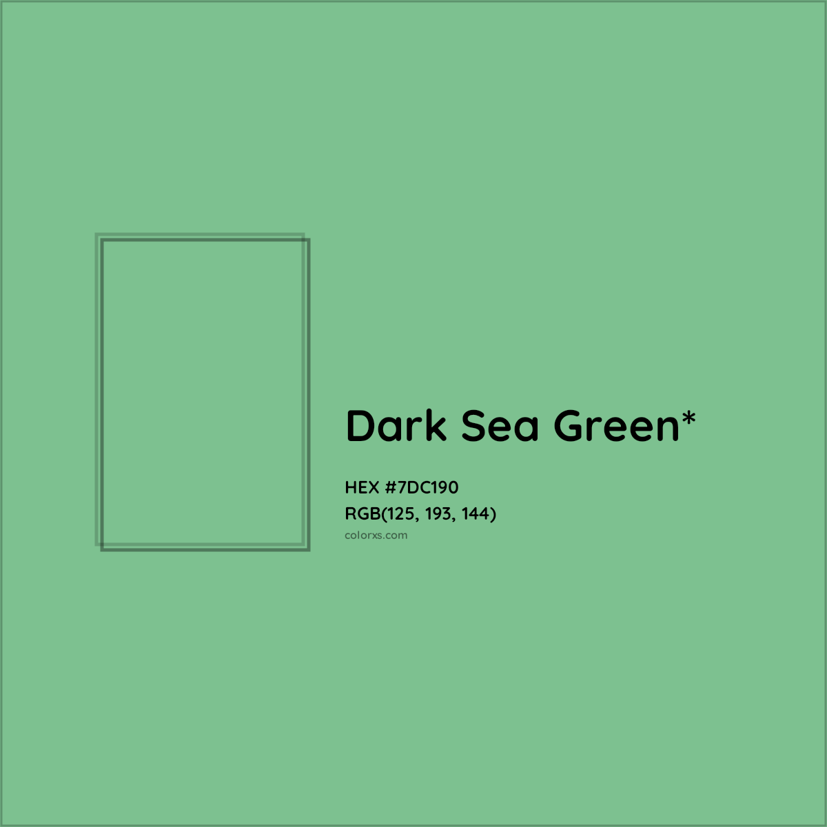 #7DC190 hex color. RGB, RYB, CMYK, HSL, HSV codes and color conversions. Matching color names, palettes, paints.