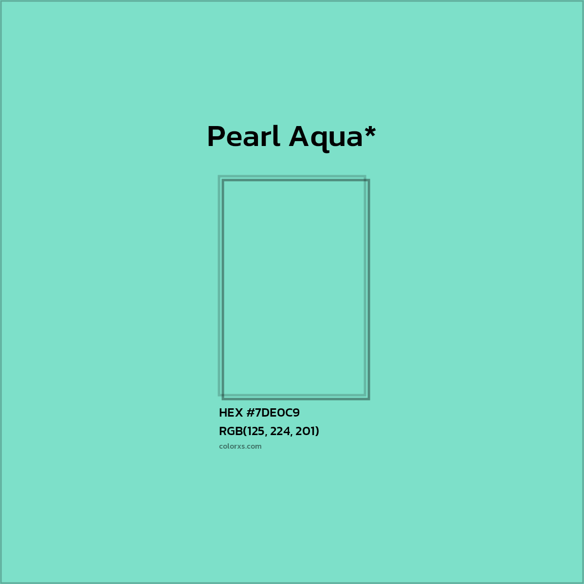 #7DE0C9 hex color. RGB, RYB, CMYK, HSL, HSV codes and color conversions. Matching color names, palettes, paints.