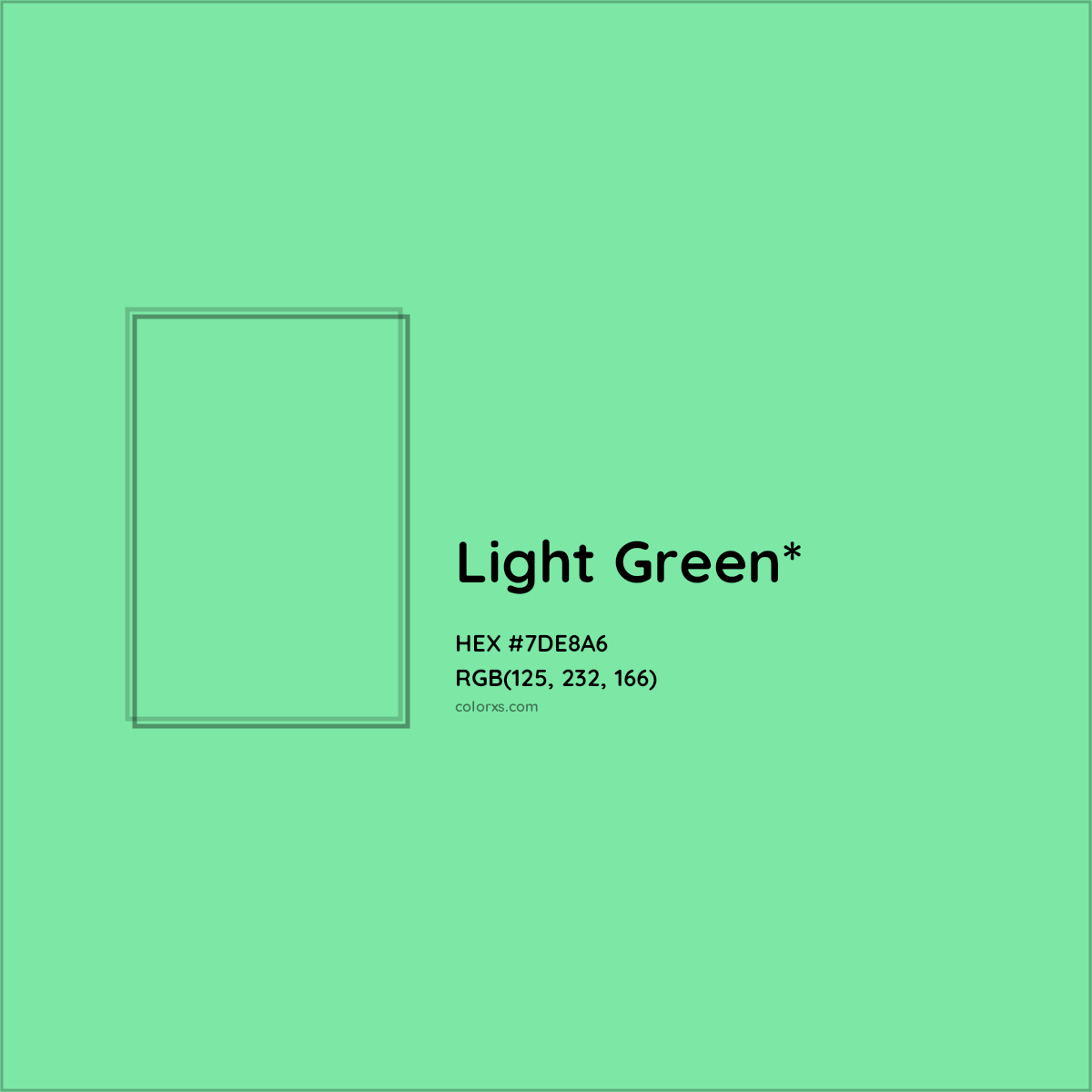 #7DE8A6 hex color. RGB, RYB, CMYK, HSL, HSV codes and color conversions. Matching color names, palettes, paints.