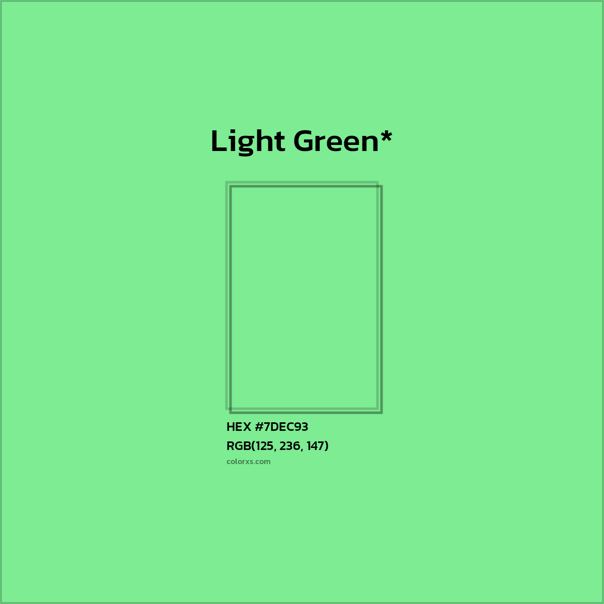 #7DEC93 hex color. RGB, RYB, CMYK, HSL, HSV codes and color conversions. Matching color names, palettes, paints.