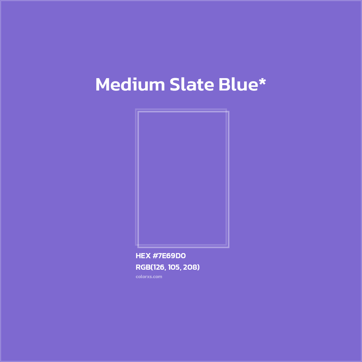 #7E69D0 hex color. RGB, RYB, CMYK, HSL, HSV codes and color conversions. Matching color names, palettes, paints.