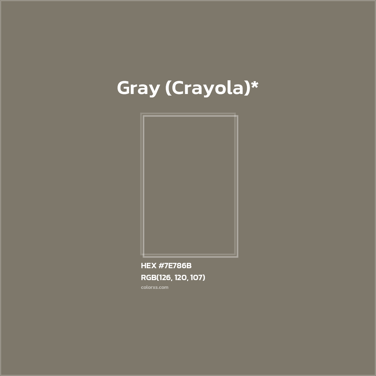 #7E786B hex color. RGB, RYB, CMYK, HSL, HSV codes and color conversions. Matching color names, palettes, paints.