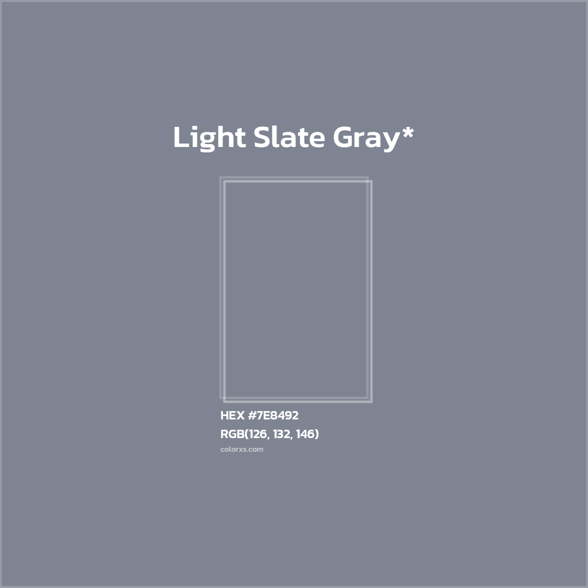 #7E8492 hex color. RGB, RYB, CMYK, HSL, HSV codes and color conversions. Matching color names, palettes, paints.