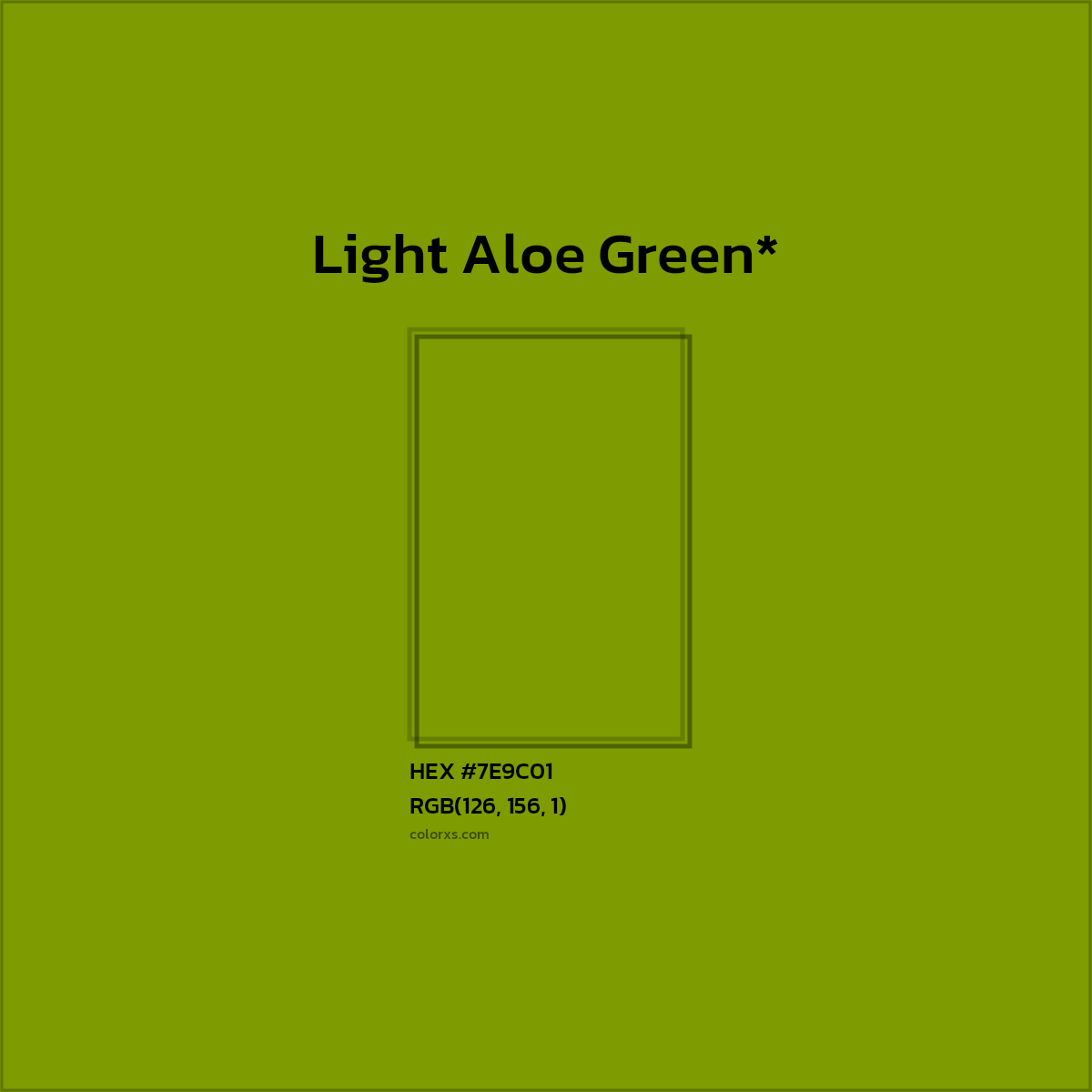 #7E9C01 hex color. RGB, RYB, CMYK, HSL, HSV codes and color conversions. Matching color names, palettes, paints.