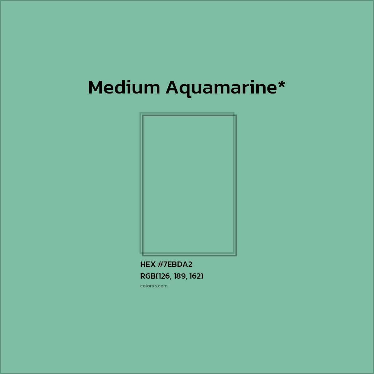 #7EBDA2 hex color. RGB, RYB, CMYK, HSL, HSV codes and color conversions. Matching color names, palettes, paints.