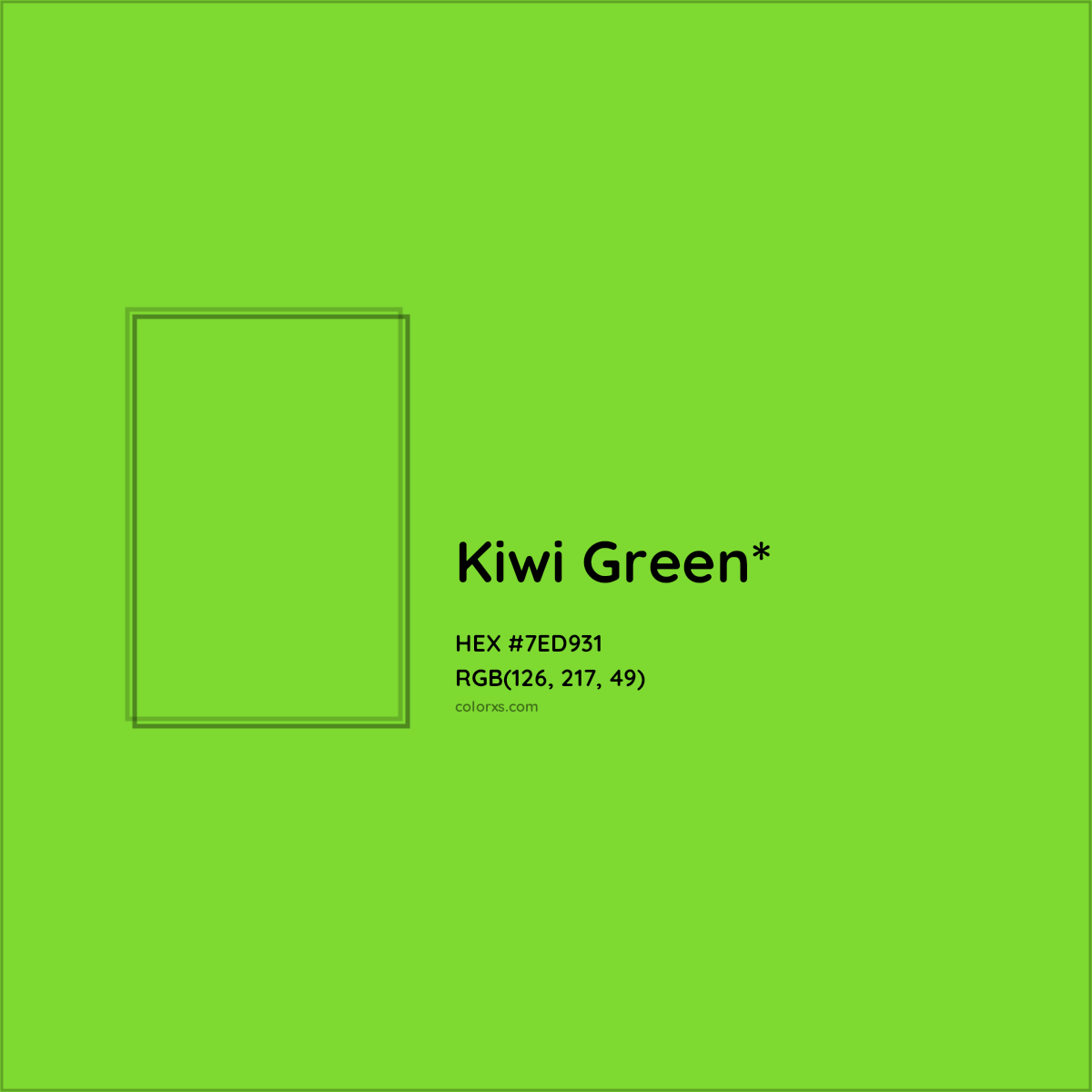 #7ED931 hex color. RGB, RYB, CMYK, HSL, HSV codes and color conversions. Matching color names, palettes, paints.