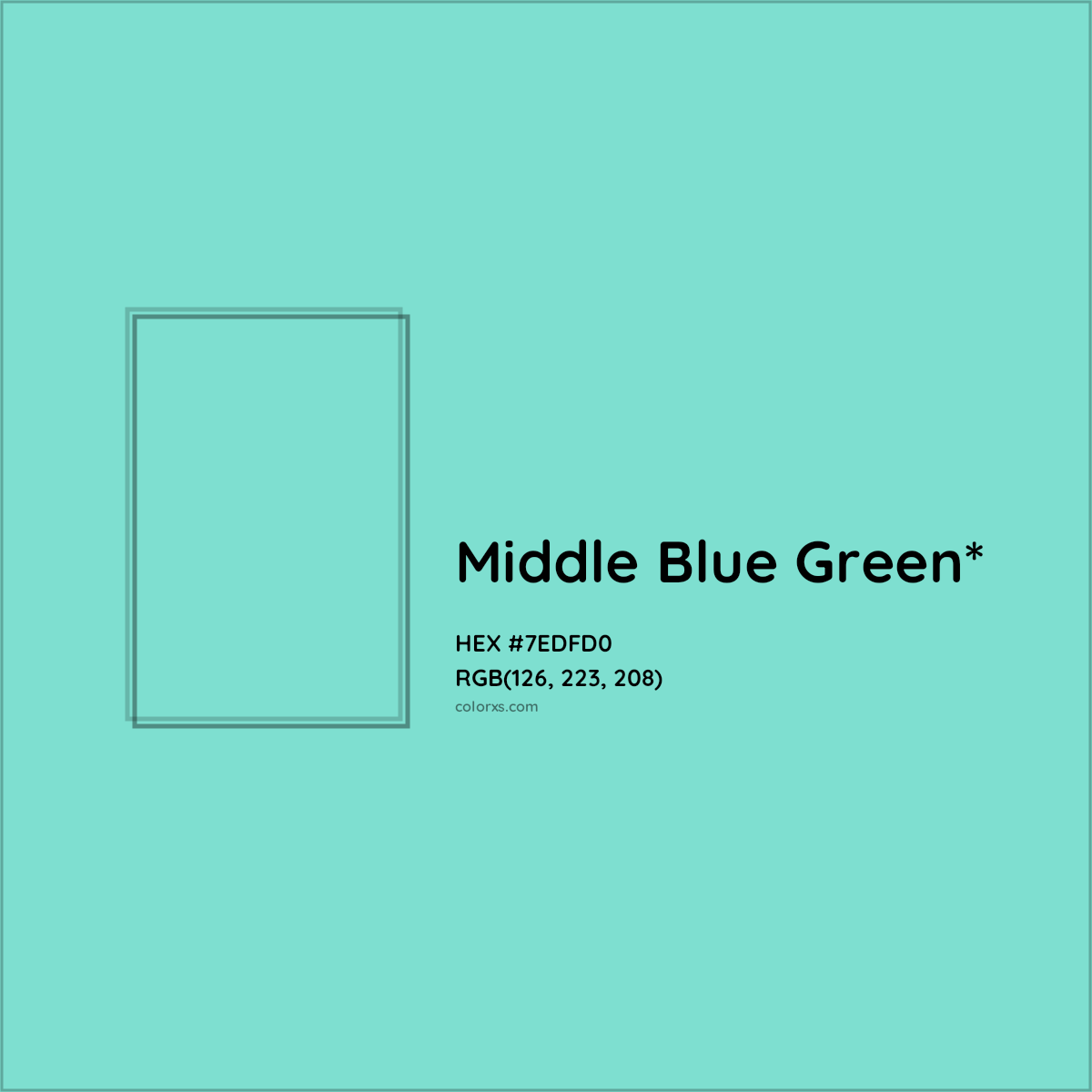 #7EDFD0 hex color. RGB, RYB, CMYK, HSL, HSV codes and color conversions. Matching color names, palettes, paints.