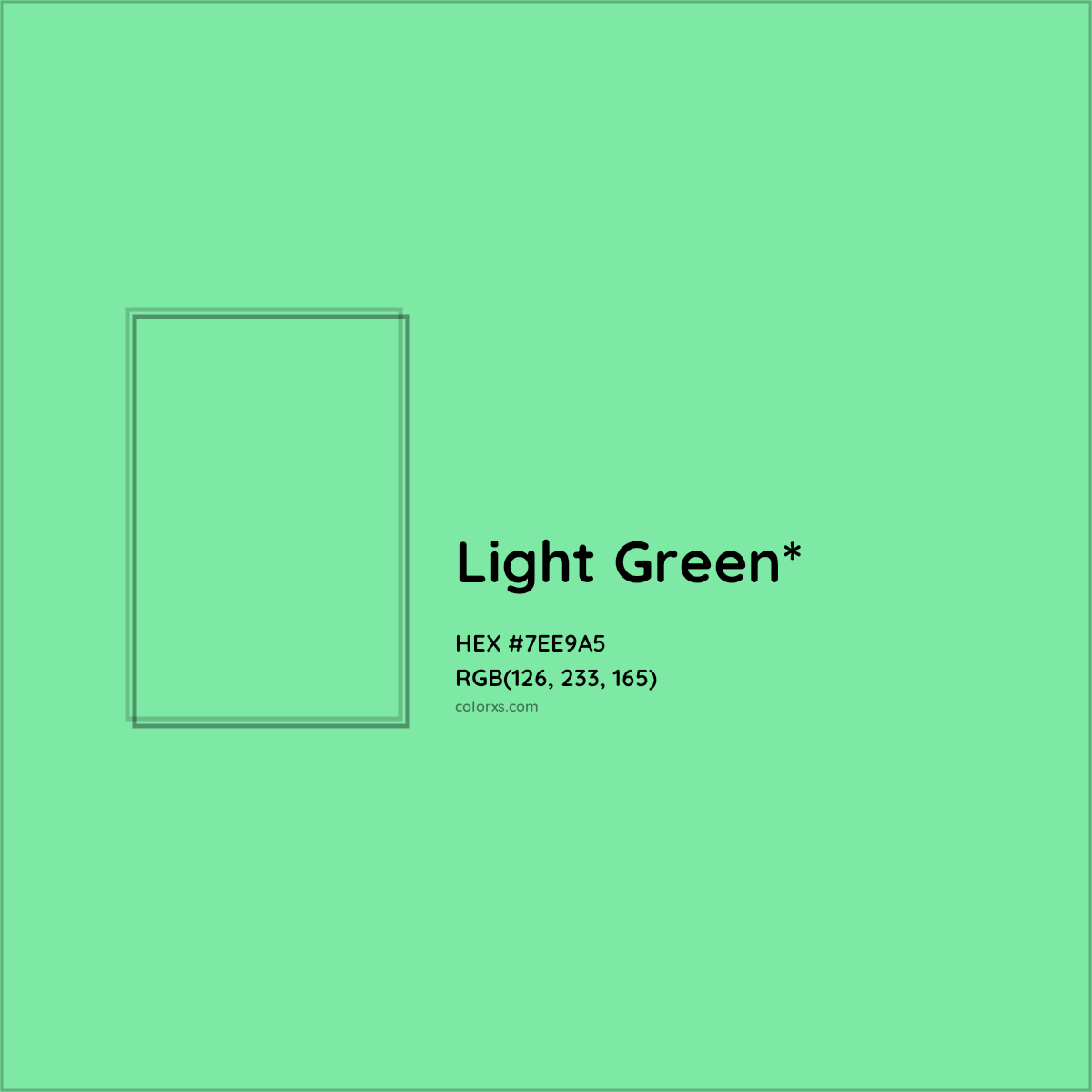 #7EE9A5 hex color. RGB, RYB, CMYK, HSL, HSV codes and color conversions. Matching color names, palettes, paints.