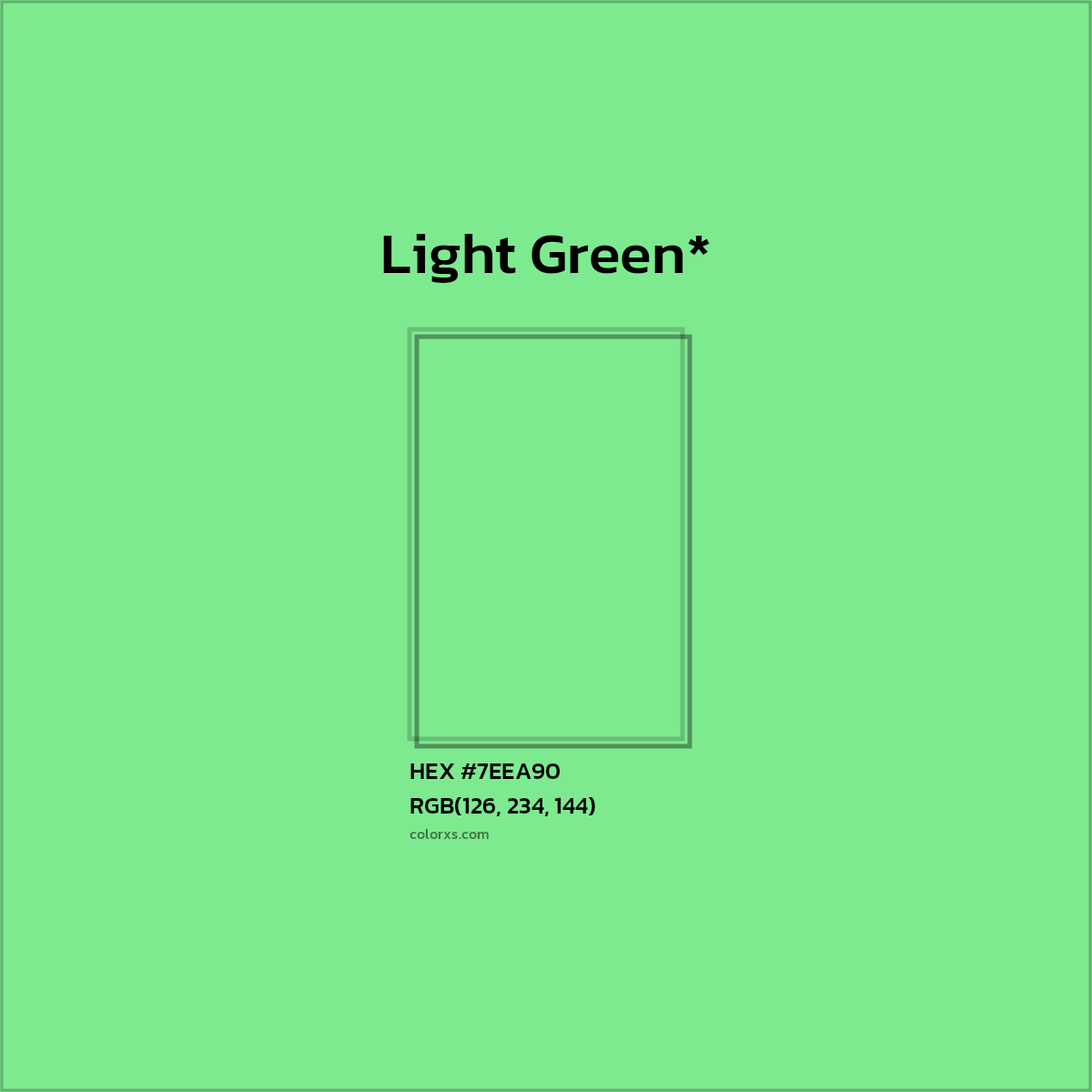 #7EEA90 hex color. RGB, RYB, CMYK, HSL, HSV codes and color conversions. Matching color names, palettes, paints.