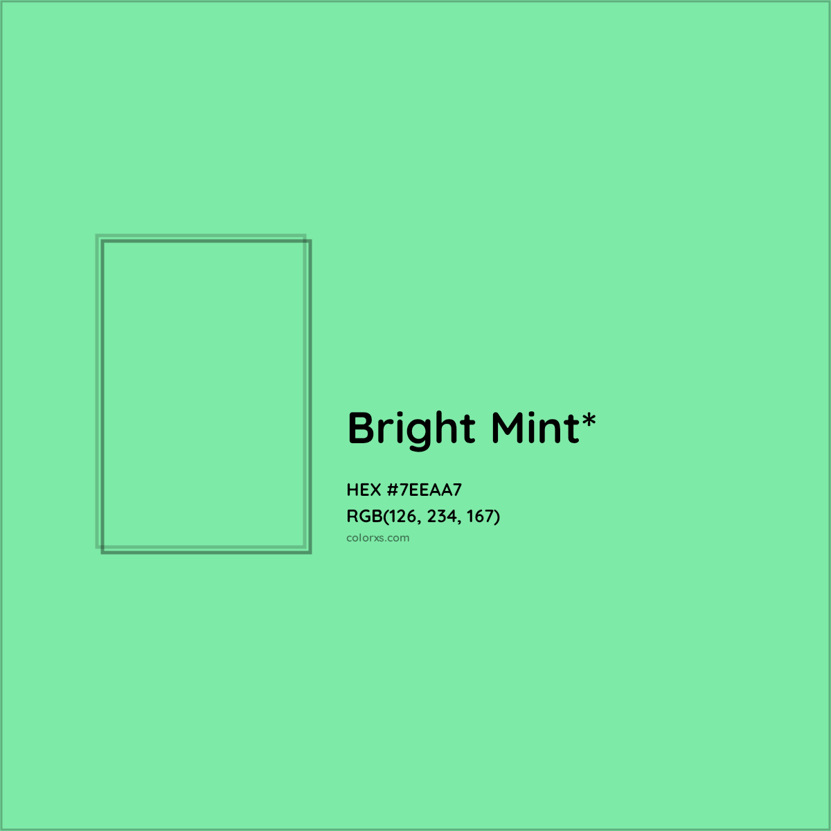 #7EEAA7 hex color. RGB, RYB, CMYK, HSL, HSV codes and color conversions. Matching color names, palettes, paints.