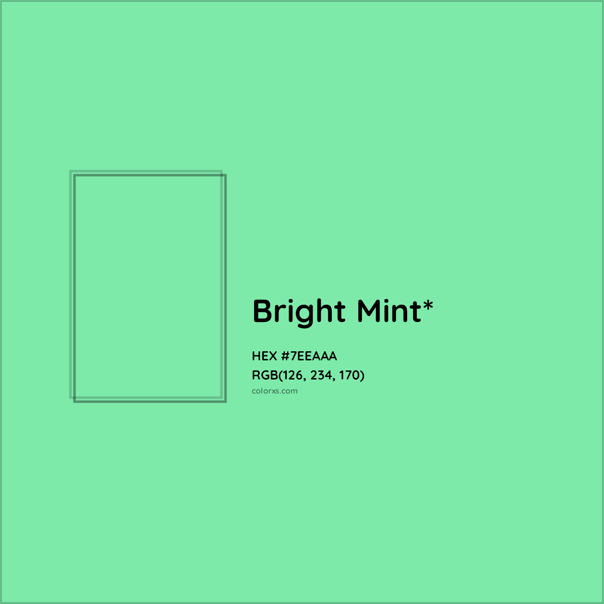 #7EEAAA hex color. RGB, RYB, CMYK, HSL, HSV codes and color conversions. Matching color names, palettes, paints.