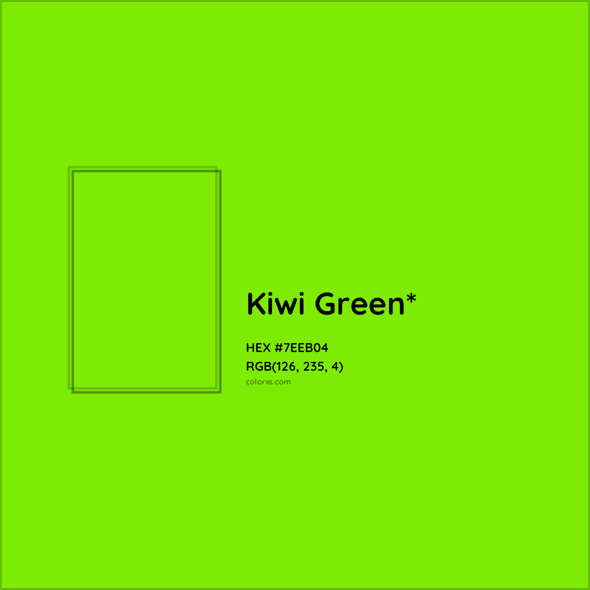 #7EEB04 hex color. RGB, RYB, CMYK, HSL, HSV codes and color conversions. Matching color names, palettes, paints.