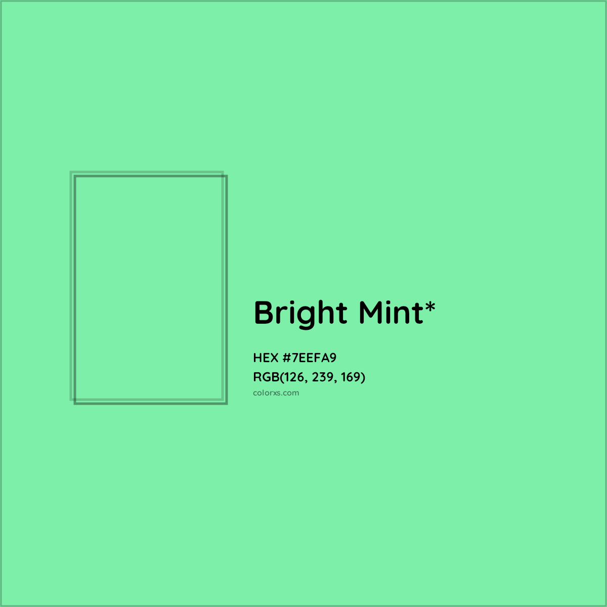 #7EEFA9 hex color. RGB, RYB, CMYK, HSL, HSV codes and color conversions. Matching color names, palettes, paints.