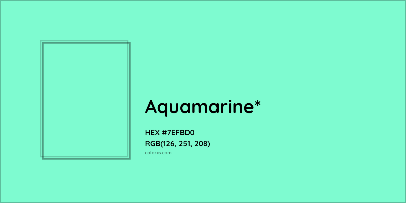 #7EFBD0 hex color. RGB, RYB, CMYK, HSL, HSV codes and color conversions. Matching color names, palettes, paints.
