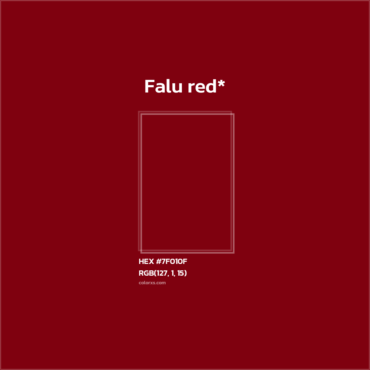 #7F010F hex color. RGB, RYB, CMYK, HSL, HSV codes and color conversions. Matching color names, palettes, paints.