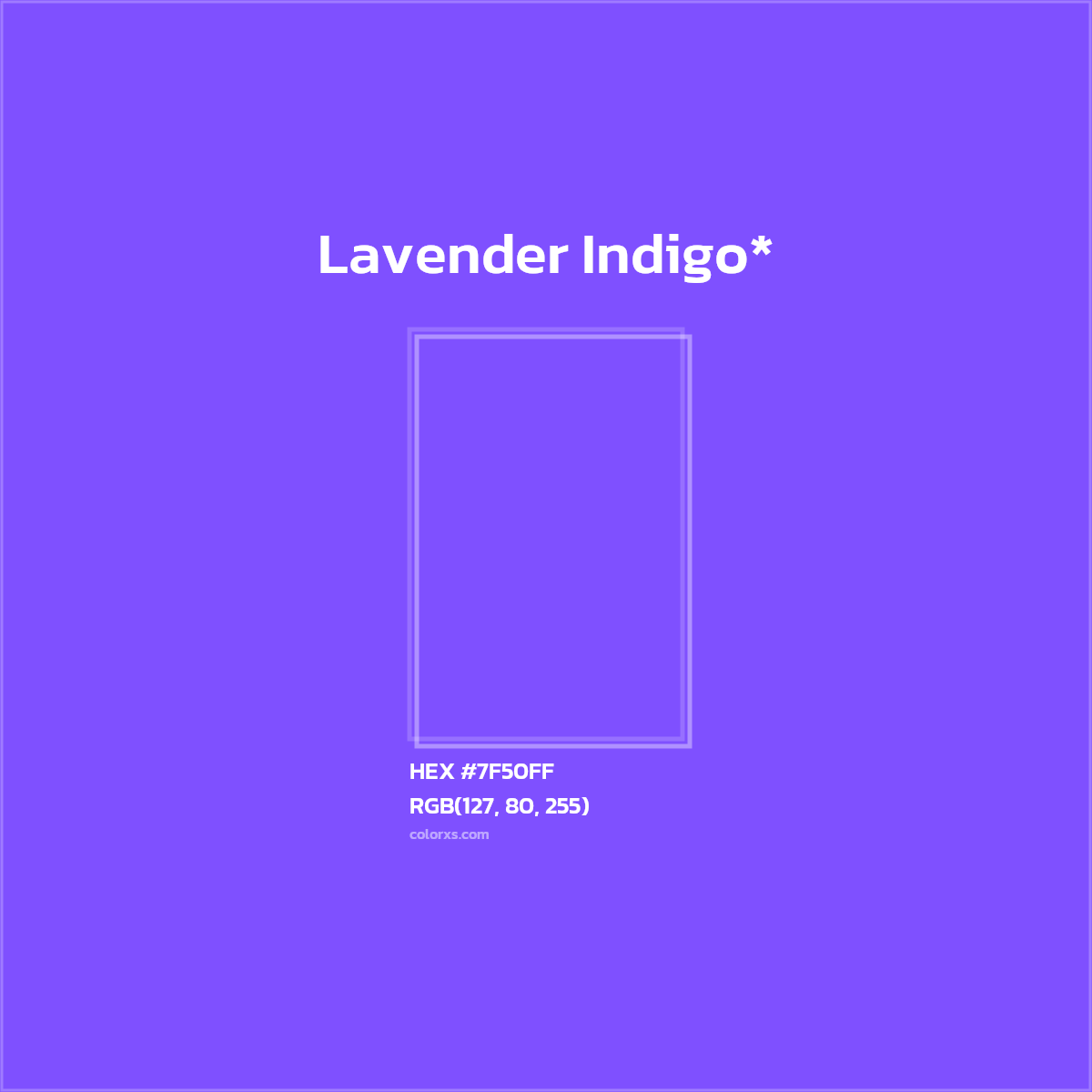 #7F50FF hex color. RGB, RYB, CMYK, HSL, HSV codes and color conversions. Matching color names, palettes, paints.