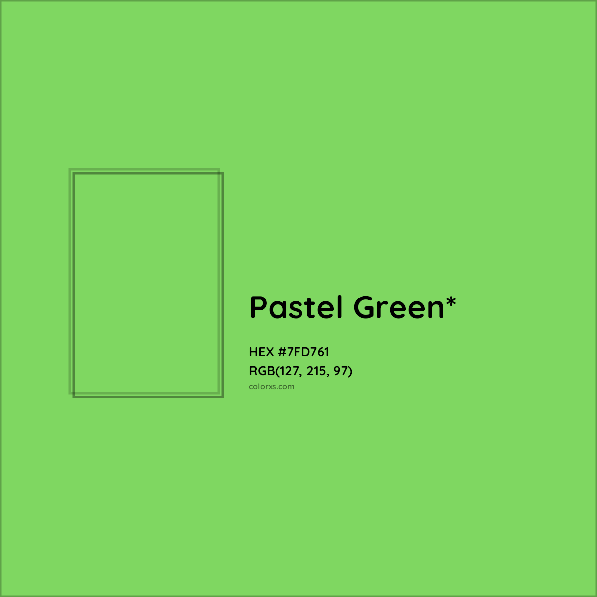 #7FD761 hex color. RGB, RYB, CMYK, HSL, HSV codes and color conversions. Matching color names, palettes, paints.