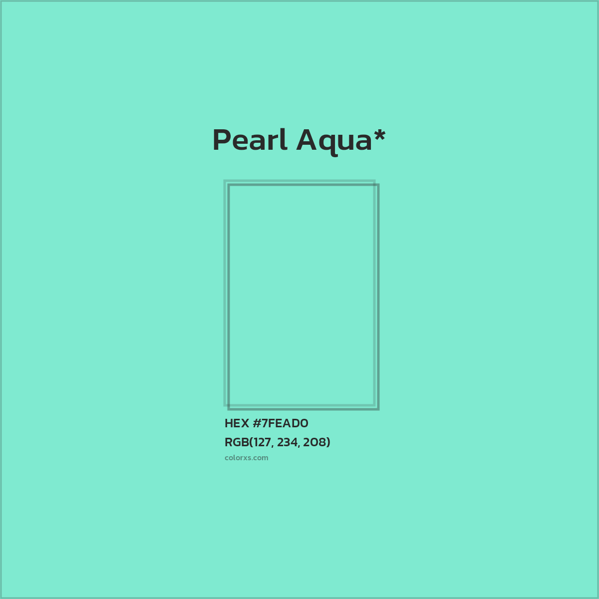 #7FEAD0 hex color. RGB, RYB, CMYK, HSL, HSV codes and color conversions. Matching color names, palettes, paints.