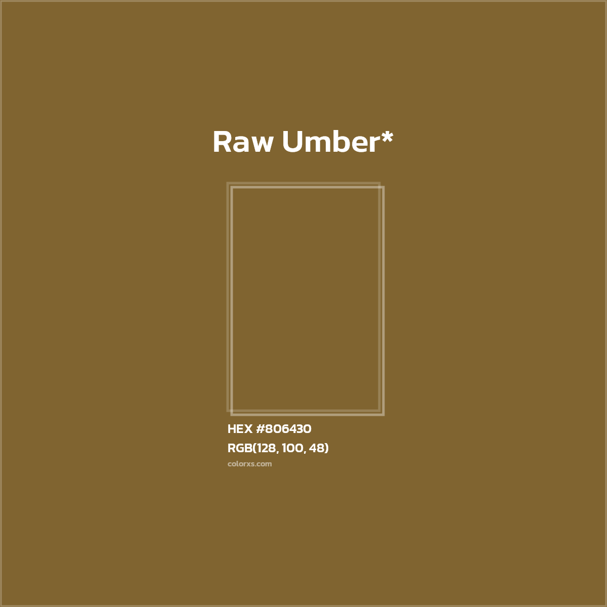 #806430 hex color. RGB, RYB, CMYK, HSL, HSV codes and color conversions. Matching color names, palettes, paints.