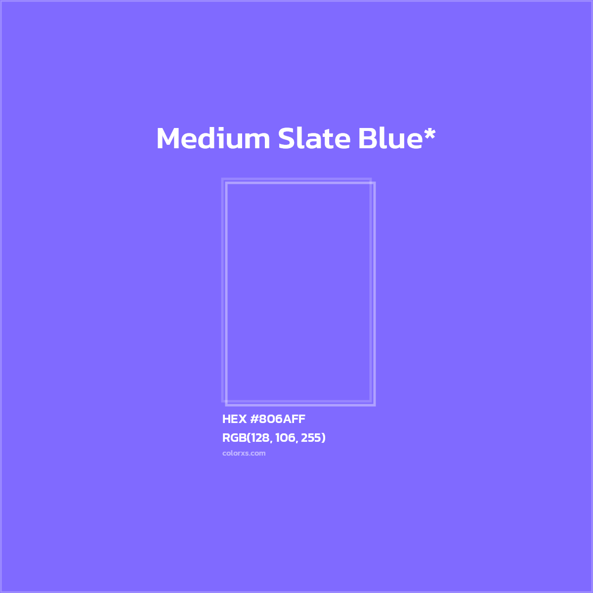 #806AFF hex color. RGB, RYB, CMYK, HSL, HSV codes and color conversions. Matching color names, palettes, paints.